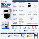 EZVIZ H90 Dual Lens 8MP Smart Outdoor Wi-Fi Security Camera (4MP + 4MP) with AI Auto Tracking & Color Night Vision - Image 6