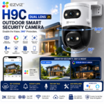 EZVIZ H9C Dual Lens 2K Outdoor Smart Wi-Fi Security Camera with 360° Coverage, Auto Tracking & Color Night Vision