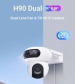 EZVIZ H90 Dual Lens 8MP Smart Outdoor Wi-Fi Security Camera (4MP + 4MP) with AI Auto Tracking & Color Night Vision
