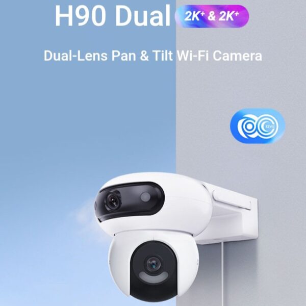 EZVIZ H90 Dual Lens 8MP Smart Outdoor Wi-Fi Security Camera (4MP + 4MP) with AI Auto Tracking & Color Night Vision