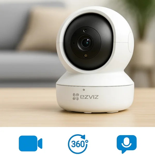 EZVIZ H6C Pro 3MP Smart Wi-Fi Indoor Security Camera with Color Night Vision & Auto Tracking