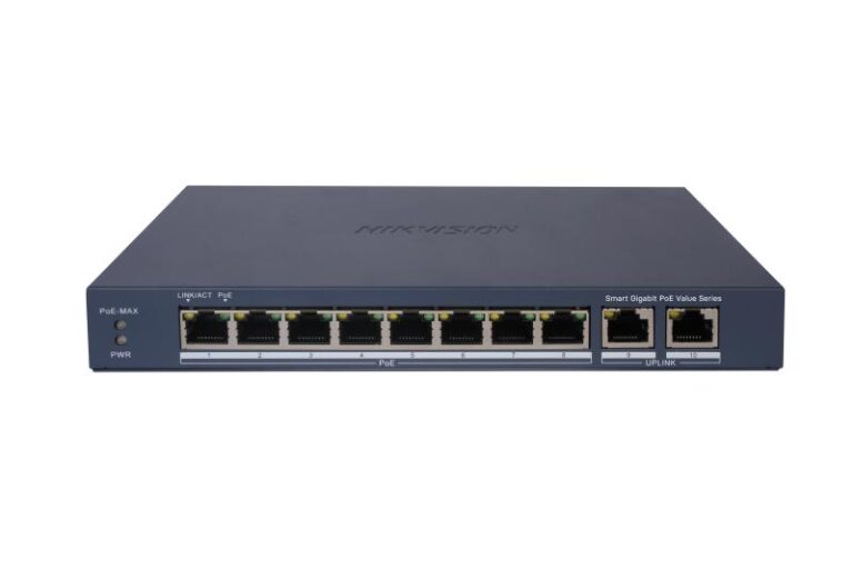 Hikvision 8-Port Desktop Smart Managed PoE Ethernet Switch V2 (DS-3E1510P-EI/M)