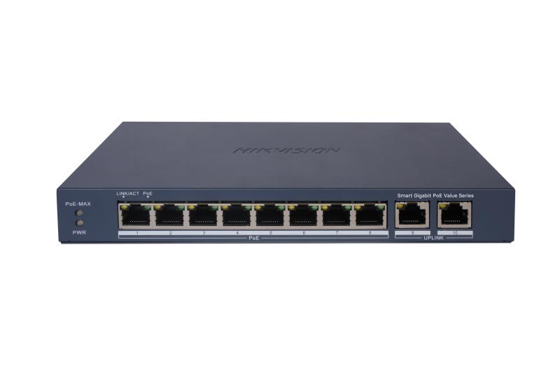Hikvision 8-Port Desktop Smart Managed PoE Ethernet Switch V2 (DS-3E1510P-EI/M)