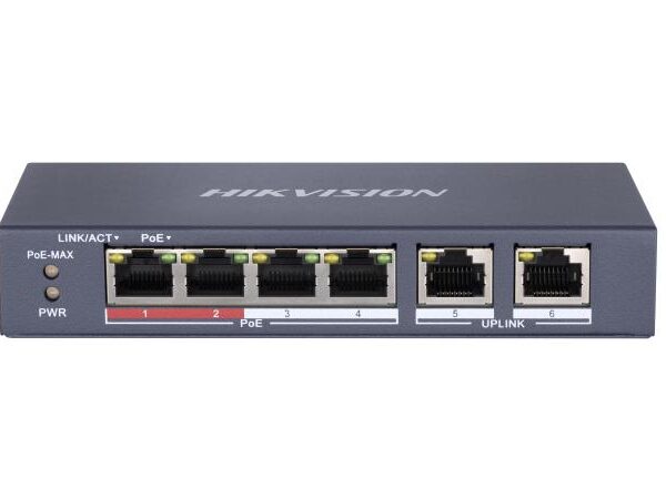 Hikvision 4-Port 10/100M Unmanaged PoE Ethernet Switch (DS-3E0106P-E/M)